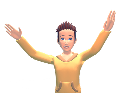 A person celebrating their independence