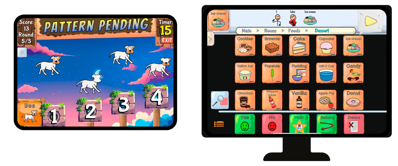 Projecting the app from a tablet to a monitor