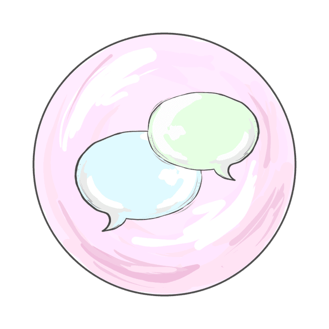 Chat bubbles showing vocality